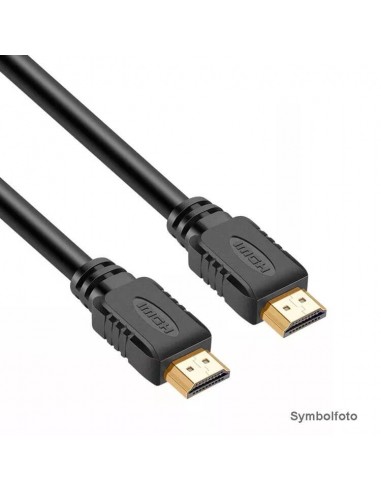 HDMI zu HDMI 3m 3D+Ethernet+4K vergoldet Schwarz
