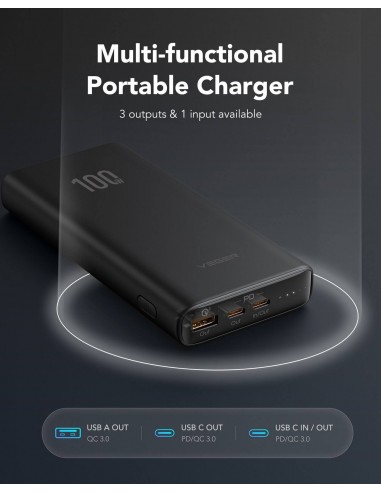 Powerbank T100 Veger 20 000mAh 100W