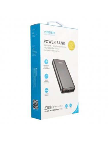 Powerbank T100 Veger 20 000mAh 100W